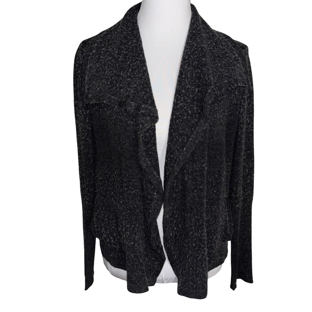 Eddie Bauer Black Merino Wool Cardigan Sweater